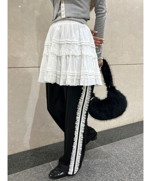 WC（ダブル シー）の「レースライントラックパンツ（その他パンツ・レディース・ピンク/サックスブルー/ブラック・FREE）」の7枚目の写真