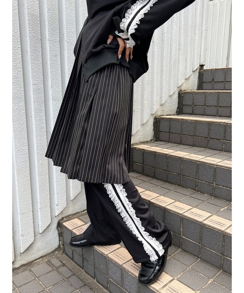 WC（ダブル シー）の「レースライントラックパンツ（その他パンツ・レディース・ピンク/サックスブルー/ブラック・FREE）」の15枚目の写真