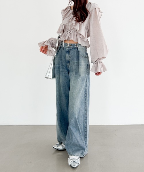 Heather（ヘザー）の「アソートフリルリボンブラウス 149037（シャツ