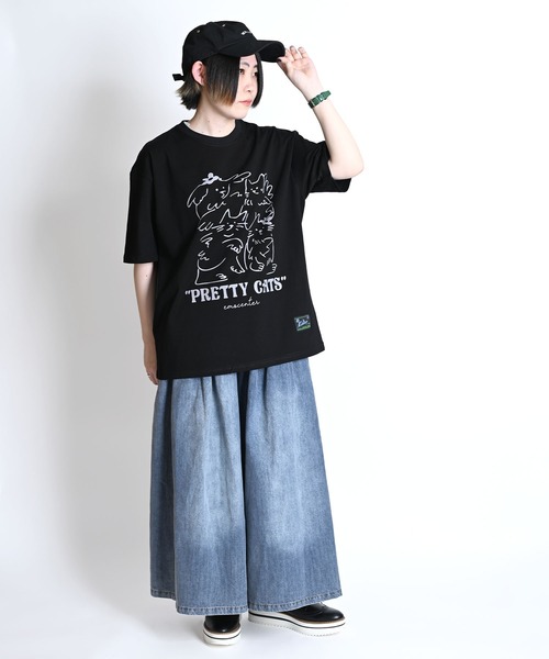 【MARAI】ネコちゃんイラストプリント 半袖 Tシャツ（Tシャツ/カットソー）｜MARAI（マーライ）