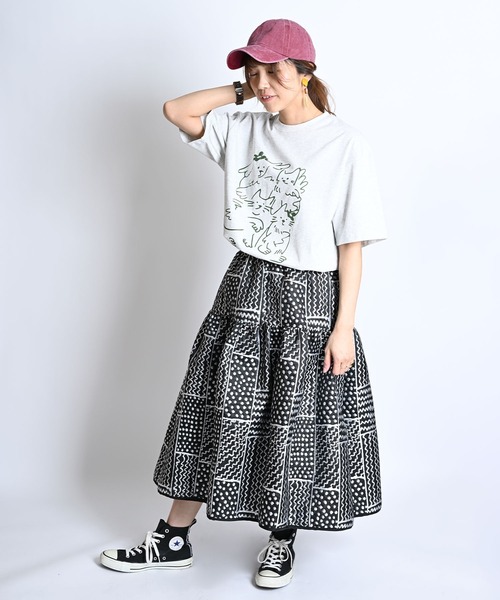 【MARAI】ネコちゃんイラストプリント 半袖 Tシャツ（Tシャツ/カットソー）｜MARAI（マーライ）