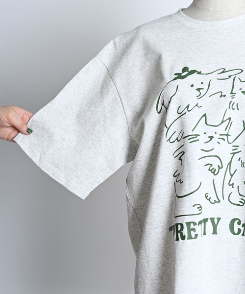 【MARAI】ネコちゃんイラストプリント 半袖 Tシャツ（Tシャツ/カットソー）｜MARAI（マーライ）