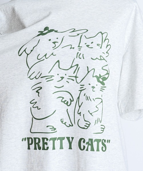 【MARAI】ネコちゃんイラストプリント 半袖 Tシャツ（Tシャツ/カットソー）｜MARAI（マーライ）