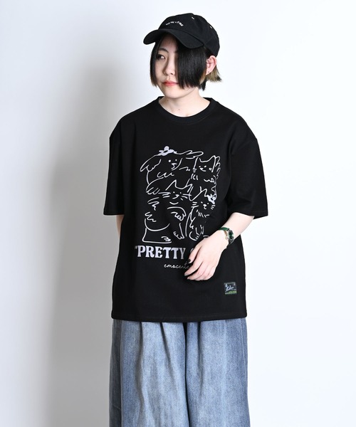 【MARAI】ネコちゃんイラストプリント 半袖 Tシャツ（Tシャツ/カットソー）｜MARAI（マーライ）