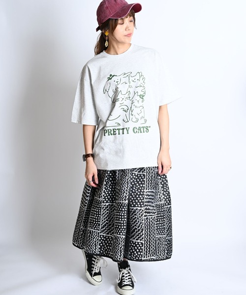 【MARAI】ネコちゃんイラストプリント 半袖 Tシャツ（Tシャツ/カットソー）｜MARAI（マーライ）