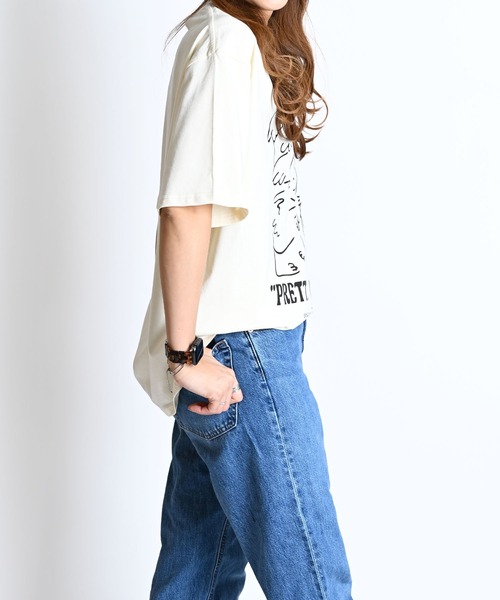 【MARAI】ネコちゃんイラストプリント 半袖 Tシャツ（Tシャツ/カットソー）｜MARAI（マーライ）