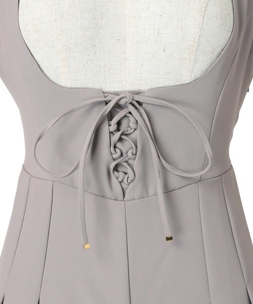 an another angelus（アンアナザーアンジェラス）の「【2サイズ展開】ディープネックレースアップサロペット/ananotherangelus/fint　フィント（サロペット/オーバーオール・レディース・ピンクベージュ/ブラック・1/2）」の20枚目の写真