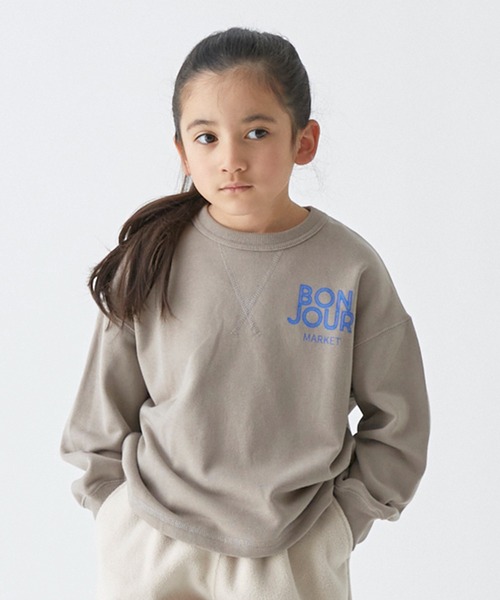 FOV（フォブ）の「フォブ BONJOUR トレーナー（スウェット・キッズ・ホワイト系その他2/グレイッシュベージュ/ブラック・S/L/XL/M）」の3枚目の写真
