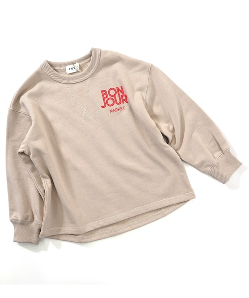 FOV（フォブ）の「フォブ BONJOUR トレーナー（スウェット・キッズ・ホワイト系その他2/グレイッシュベージュ/ブラック・S/L/XL/M）」の12枚目の写真