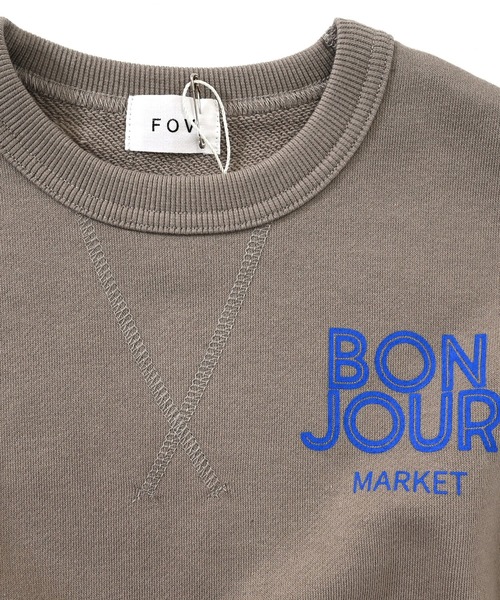 FOV（フォブ）の「フォブ BONJOUR トレーナー（スウェット・キッズ・ホワイト系その他2/グレイッシュベージュ/ブラック・S/L/XL/M）」の6枚目の写真