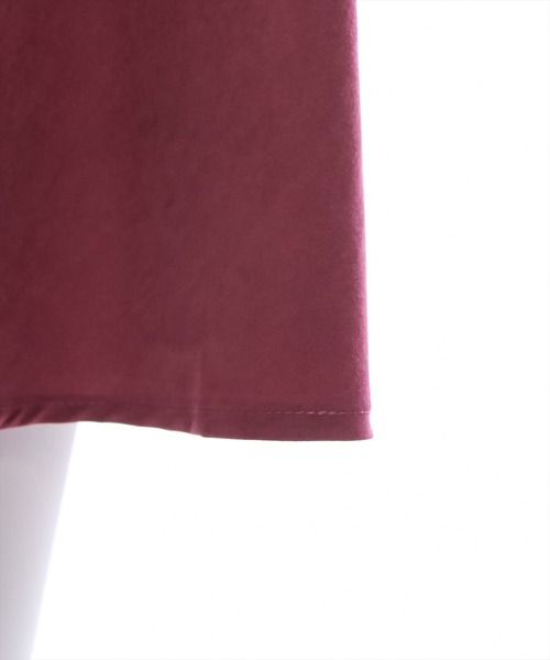 clear（クリア）の「ピーチ起毛3段ティアードロングスカート [低身長用サイズ有 ボリューム感 カジュアルにも]≪再入荷≫（スカート・レディース・チャコールグレー/レッド/アイボリー/キャメル・F/XS）」の13枚目の写真