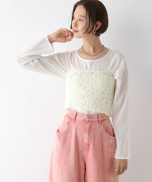 LEPSIM（レプシィム）の「2PSETシャーリンクベアブラウス　138414（シャツ/ブラウス・レディース・ブラック/アイボリー・FREE）」の3枚目の写真