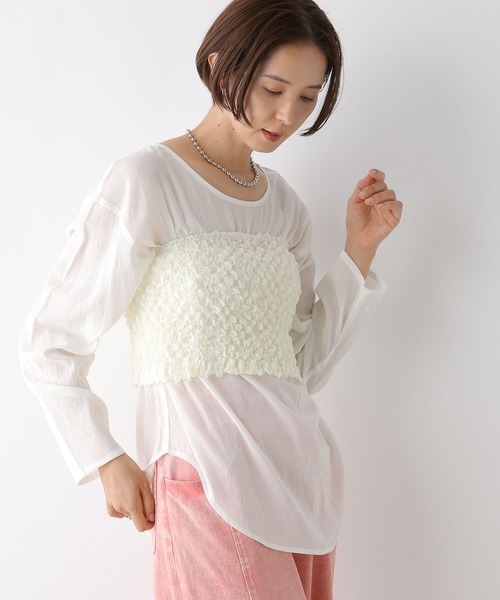 LEPSIM（レプシィム）の「2PSETシャーリンクベアブラウス　138414（シャツ/ブラウス・レディース・ブラック/アイボリー・FREE）」の5枚目の写真