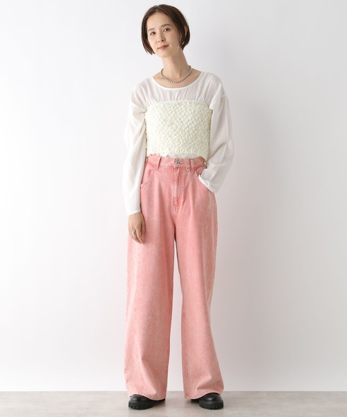 LEPSIM（レプシィム）の「2PSETシャーリンクベアブラウス　138414（シャツ/ブラウス・レディース・ブラック/アイボリー・FREE）」の6枚目の写真