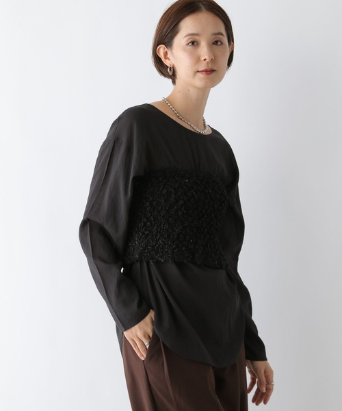 LEPSIM（レプシィム）の「2PSETシャーリンクベアブラウス　138414（シャツ/ブラウス・レディース・ブラック/アイボリー・FREE）」の10枚目の写真