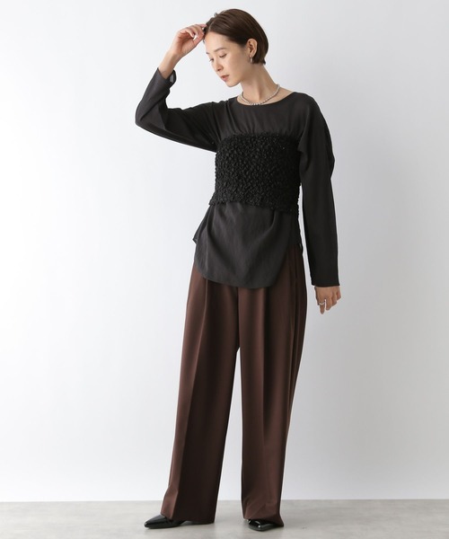 LEPSIM（レプシィム）の「2PSETシャーリンクベアブラウス　138414（シャツ/ブラウス・レディース・ブラック/アイボリー・FREE）」の12枚目の写真