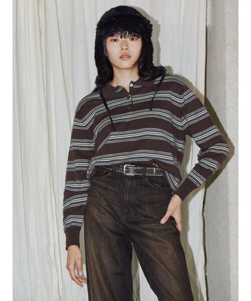 セール】【VEQUM】COLLAR LOOSE KNIT（ニット/セーター）｜VEQUM