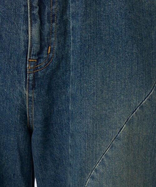 Jieda(ジエダ)の「CURVE OVER DENIM(デニムパンツ・メンズ・ブラック/ダークインディゴブルー・1/2)」の22枚目の写真