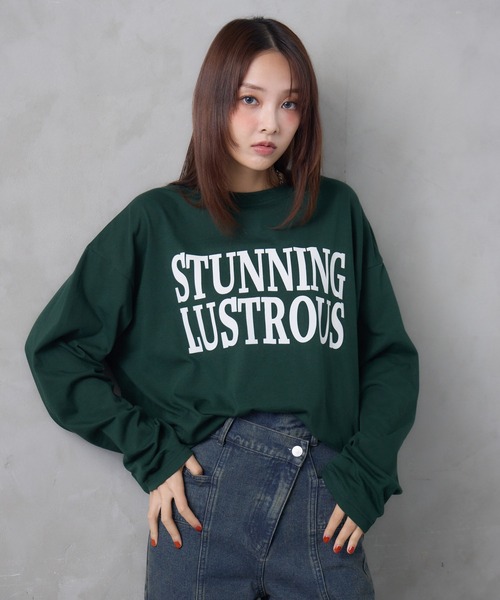 ENVYM（アンビー）の「【ZOZOTOWN限定カラー】プリント ロゴ オーバー サイズ ロンT（Tシャツ/カットソー・レディース・グリーン/ホワイト系その他/ブラック/ホワイト/チャコールグレー・FREE）」の8枚目の写真