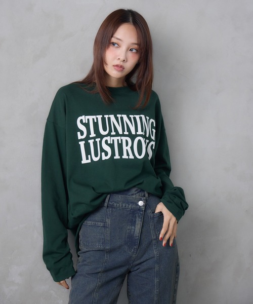 ENVYM（アンビー）の「【ZOZOTOWN限定カラー】プリント ロゴ オーバー サイズ ロンT（Tシャツ/カットソー・レディース・グリーン/ホワイト系その他/ブラック/ホワイト/チャコールグレー・FREE）」の9枚目の写真