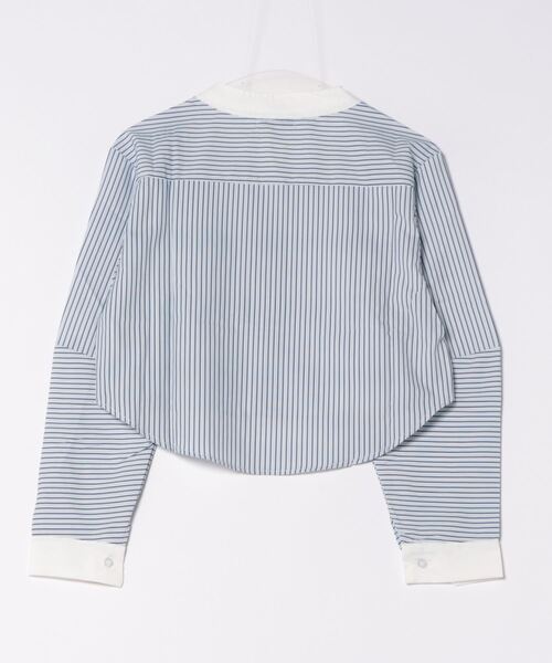 urge:(アージコロン )の「【URGE:】ストライプ ノーカラー シャツ ブラウス(シャツ/ブラウス・レディース・ストライプ・LARGE/MEDIUM/SMALL)」の5枚目の写真