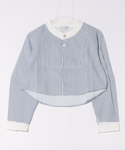 urge:(アージコロン )の「【URGE:】ストライプ ノーカラー シャツ ブラウス(シャツ/ブラウス・レディース・ストライプ・LARGE/MEDIUM/SMALL)」の6枚目の写真