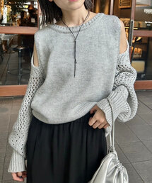 mystic | 【2024AW】ショルダースリットニット(ニット/セーター)