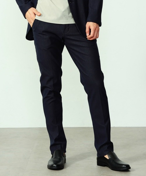 デニスラ スリムテーパード スラックス デニムパンツ ビジネス