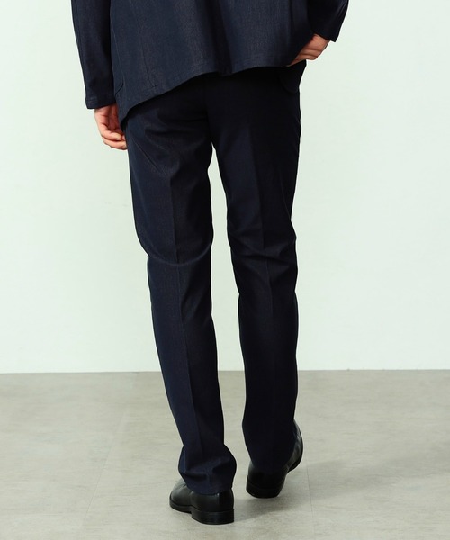 デニスラ スリムテーパード スラックス デニムパンツ ビジネス