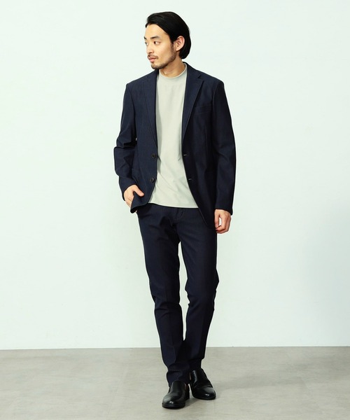 ★新品★ARTISAN （アルチザン）デニム スラックス パンツ 麻混デニスラS ☆新品☆ARTISAN （アルチザン）デニム スラックス パンツ 麻混