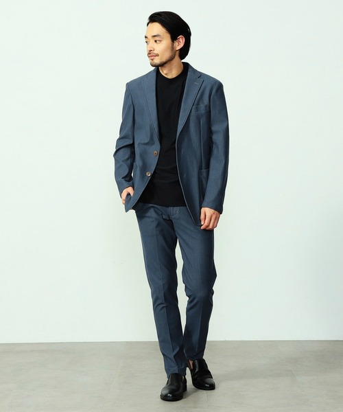 EDWIN(エドウィン)の「デニスラ スリムテーパード スラックス デニムパンツ ビジネスカジュアル 洗える 【ヴィンテージテイスト】(スラックス・メンズ・ブラック系その他/ダークブルー/ライトブルーグレー/グレー系その他2・29/30/31/32/33/34/36)」の14枚目の写真