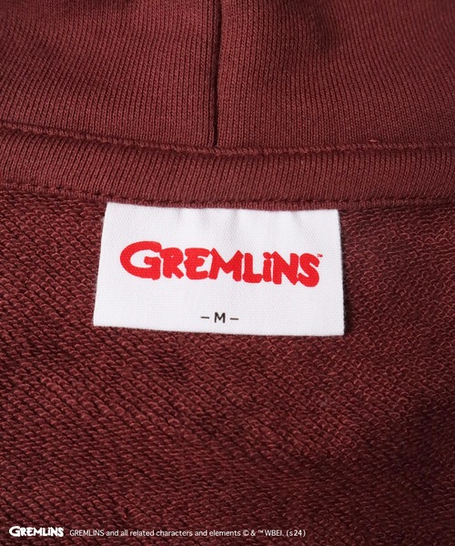make a ray!(メイク ア レイ!)の「【GREMLINS/グレムリン】ムービーポスター オマージュデザイン ギズモBIGプリント ヴィンテージライク ジップパーカー/フーディ(パーカー・メンズ・ワインレッド/ダークグリーン/チャコールグレー・M/L/XL)」の7枚目の写真
