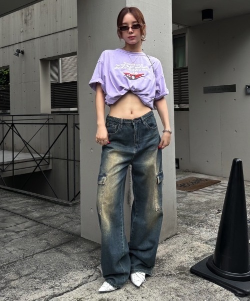 aclent デニムパンツ ストレートJ/Wスタッズデニムパンツ｜ACLENT（アクレント）