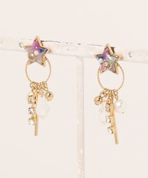 【wamushroom by wamcom】マーブルスターシャワーピアス