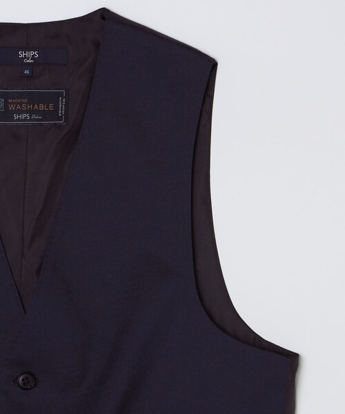 SHIPS Colors(シップス カラーズ)の「SHIPS Colors:〈洗濯機可能〉TW ベスト(セットアップ対応可能)(スーツベスト・メンズ・コバルトブルー・44/46/48/50/52/42)」の6枚目の写真