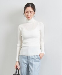 未使用タグ付き UNITED ARROWS ホワイト ハイネック ニットセーター 未使用タグ付き UNITED ARROWS ホワイト ハイネック ニットセーター