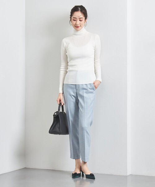 United Arrows シルクリブ　タートルネック　ニット　美品 シルクリブ タートルネック ニット（ニット/セーター）｜UNITED