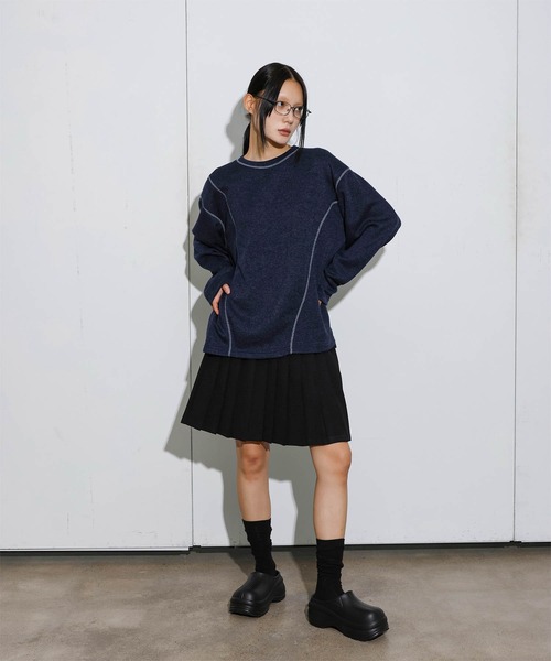 セール】[UNISEX]厚底ワイドクロークミュールブロッパー