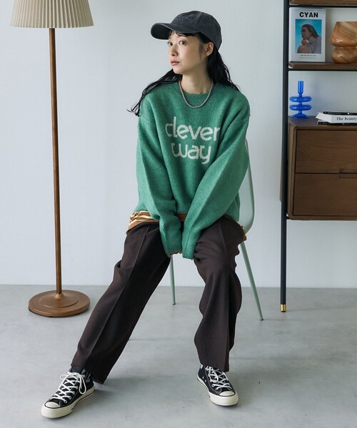 FREAK'S STORE（フリークスストア）の「ウーリー タックワイドパンツ/ツータックパンツ/チェックパンツ/スラックス（スラックス・レディース・ブラウン/ネイビー/その他16/グレー・MEDIUM/SMALL）」の22枚目の写真