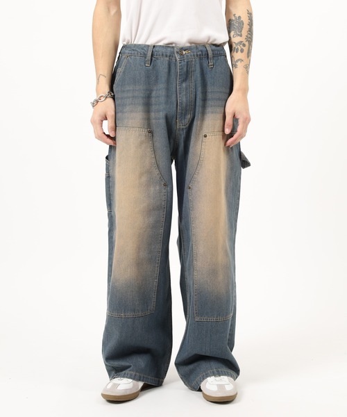 Jungle Storm(ジャングルストーム)の「Double knee painter pants / ダブルニーペインターパンツ unisex(デニムパンツ・メンズ・ブラック/ネイビー・L/M)」の13枚目の写真