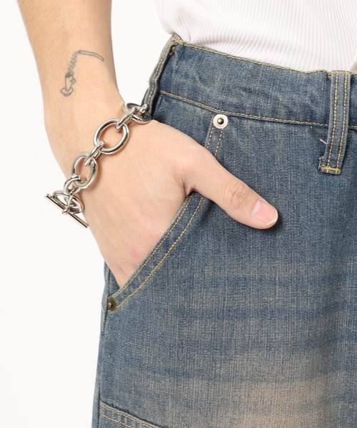 Jungle Storm(ジャングルストーム)の「Double knee painter pants / ダブルニーペインターパンツ unisex(デニムパンツ・メンズ・ブラック/ネイビー・L/M)」の7枚目の写真