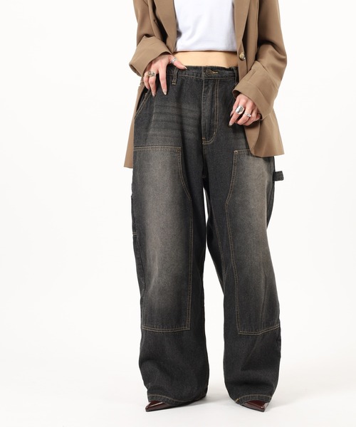 Jungle Storm(ジャングルストーム)の「Double knee painter pants / ダブルニーペインターパンツ unisex(デニムパンツ・メンズ・ブラック/ネイビー・L/M)」の18枚目の写真