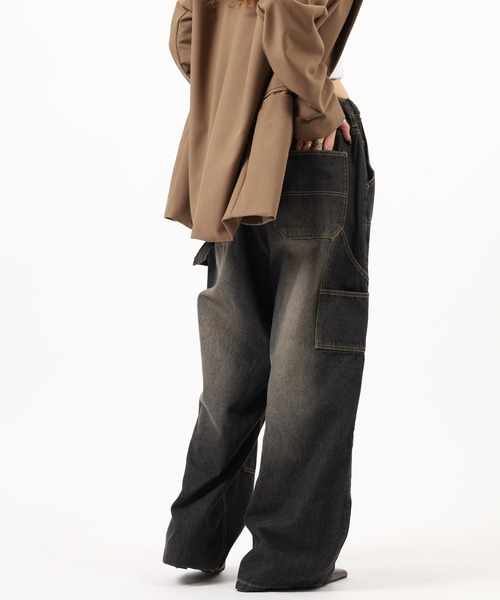 Jungle Storm(ジャングルストーム)の「Double knee painter pants / ダブルニーペインターパンツ unisex(デニムパンツ・メンズ・ブラック/ネイビー・L/M)」の16枚目の写真