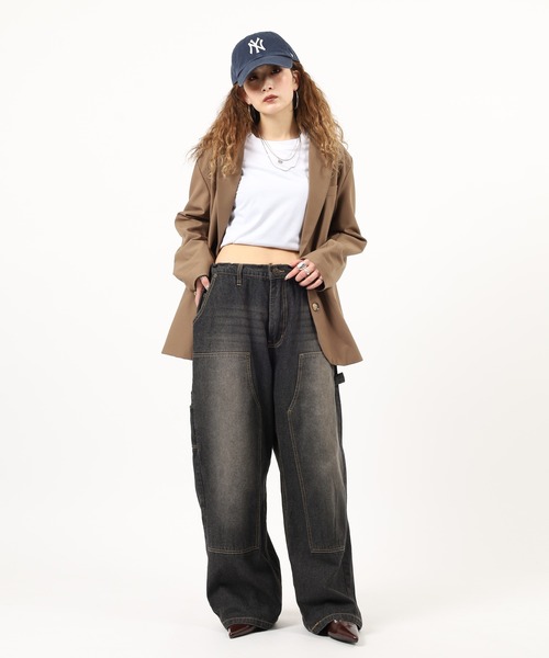 Jungle Storm(ジャングルストーム)の「Double knee painter pants / ダブルニーペインターパンツ unisex(デニムパンツ・メンズ・ブラック/ネイビー・L/M)」の15枚目の写真