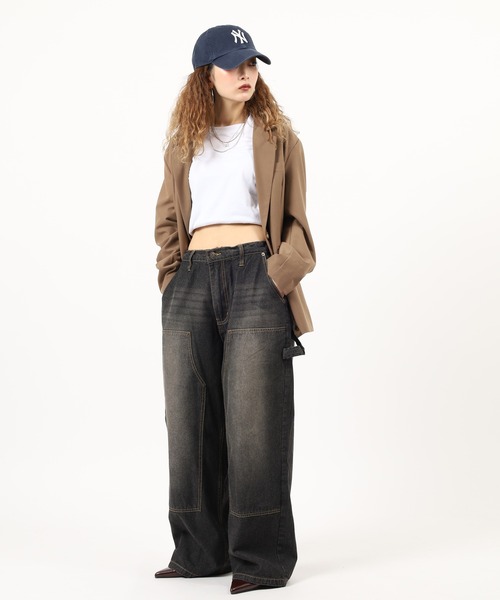 Jungle Storm(ジャングルストーム)の「Double knee painter pants / ダブルニーペインターパンツ unisex(デニムパンツ・メンズ・ブラック/ネイビー・L/M)」の14枚目の写真