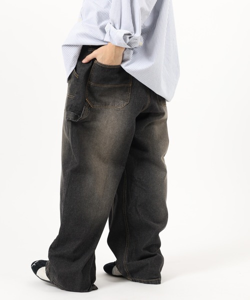 Jungle Storm(ジャングルストーム)の「Double knee painter pants / ダブルニーペインターパンツ unisex(デニムパンツ・メンズ・ブラック/ネイビー・L/M)」の21枚目の写真