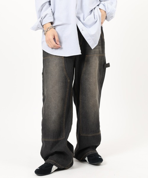 Jungle Storm(ジャングルストーム)の「Double knee painter pants / ダブルニーペインターパンツ unisex(デニムパンツ・メンズ・ブラック/ネイビー・L/M)」の22枚目の写真