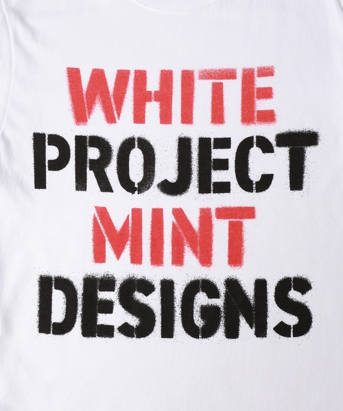 mintdesigns(ミントデザインズ)の「"WHITE PROJECT”STENCIL PRINT T-SHIRT / "ホワイトプロジェクト"ステンシルプリントTシャツ(Tシャツ/カットソー・レディース・ホワイト×レッド/ホワイト×グレー/ブラック×シルバー/ホワイト×シルバー・2)」の17枚目の写真