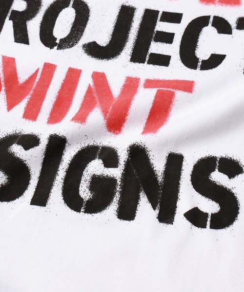 mintdesigns(ミントデザインズ)の「"WHITE PROJECT”STENCIL PRINT T-SHIRT / "ホワイトプロジェクト"ステンシルプリントTシャツ(Tシャツ/カットソー・レディース・ホワイト×レッド/ホワイト×グレー/ブラック×シルバー/ホワイト×シルバー・2)」の18枚目の写真