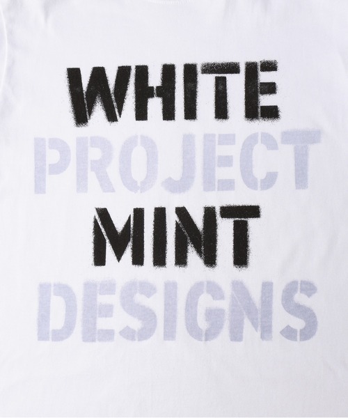 mintdesigns(ミントデザインズ)の「"WHITE PROJECT”STENCIL PRINT T-SHIRT / "ホワイトプロジェクト"ステンシルプリントTシャツ(Tシャツ/カットソー・レディース・ホワイト×レッド/ホワイト×グレー/ブラック×シルバー/ホワイト×シルバー・2)」の19枚目の写真